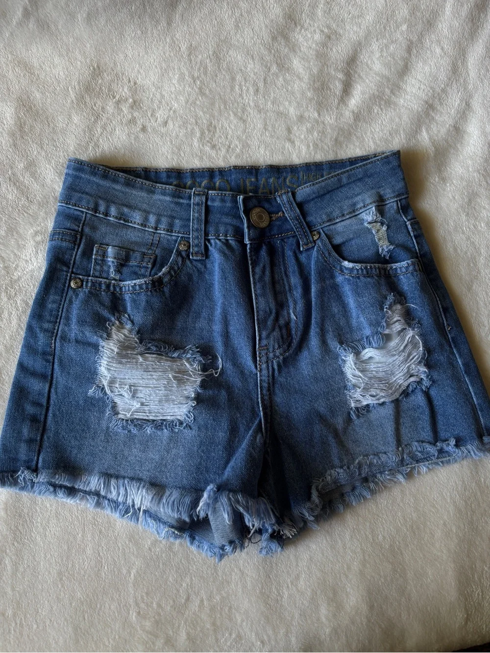 Gogo Jeans High Rise Denim Shorts